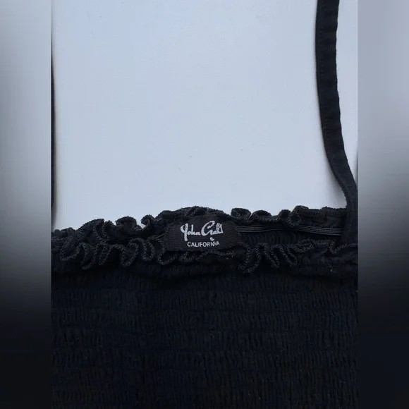 Black Ribbed and Rouched Camisole - Picture 2 of 3